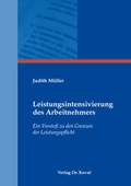 Cover: Leistungsintensivierung des Arbeitnehmers - Kovac, Dr. Verlag