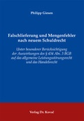 Bild: Falschlieferung und Mengenfehler nach neuem Schuldrecht - Kovac, Dr. Verlag