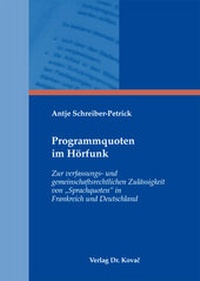 Abbildung von: Programmquoten im Hörfunk - Kovac, Dr. Verlag