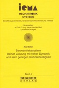 Cover: Servoantriebssystem kleiner Leistung mit hoher Dynamik und sehr geringer Drehzahlwelligkeit - Shaker