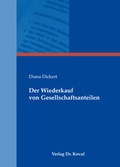 Abbildung von: Der Wiederkauf von Gesellschaftsanteilen - Kovac, Dr. Verlag