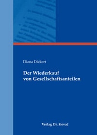 Abbildung von: Der Wiederkauf von Gesellschaftsanteilen - Kovac, Dr. Verlag
