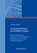 Abbildung von: Zweckfortfall beim genehmigten Kapital - Kovac, Dr. Verlag