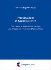 Abbildung von: Kulturwandel in Organisationen - Kovac, Dr. Verlag