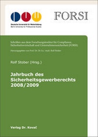 Abbildung von: Jahrbuch des Sicherheitsgewerberechts 2008/2009 - Kovac, Dr. Verlag