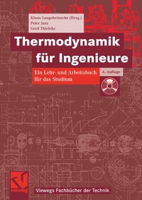 Bild vergrößern Bild: Thermodynamik für Ingenieure - Vieweg+Teubner Verlag