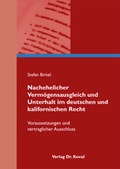 Cover: Nachehelicher Verm&ouml;gensausgleich und Unterhalt im deutschen und kalifornischen Recht - Kovac, Dr. Verlag
