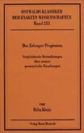 Cover: Das Erlanger Programm - Harri Deutsch