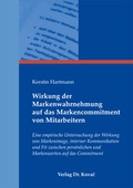 Cover: Wirkung der Markenwahrnehmung auf das Markencommitment von Mitarbeitern - Kovac, Dr. Verlag