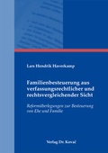 Cover: Familienbesteuerung aus verfassungsrechtlicher und rechtsvergleichender Sicht - Kovac, Dr. Verlag