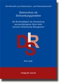 Abbildung von: Datenschutz als Drittwirkungsproblem - Kovac, Dr. Verlag