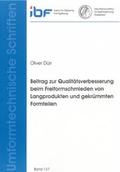 Cover: Beitrag zur Qualit&auml;tsverbesserung beim Freiformschmieden von Langprodukten und gekr&uuml;mmten Formteilen - Shaker