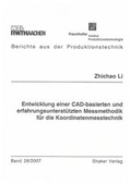 Cover: Entwicklung einer CAD-basierten und erfahrungsunterst&uuml;tzten Messmethodik f&uuml;r die Koordinatenmesstechnik - Shaker