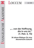 Cover: "... von der Hoffnung, die in uns ist." (1. Petr. 3,15) - Evangelische Akademie Loccum