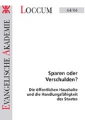 Cover: Sparen oder Verschulden ? - Evangelische Akademie Loccum