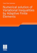 Cover: Numerical solution of Variational Inequalities by Adaptive Finite Elements - Vieweg+Teubner Verlag