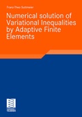Cover: Numerical solution of Variational Inequalities by Adaptive Finite Elements - Vieweg+Teubner Verlag