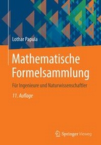 Bild vergrößern Bild: Mathematische Formelsammlung - Springer Vieweg