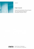 Cover: Hierarchical Classification of Sound Signals with Class Separation based on Information Theoretic Criteria - Shaker