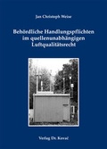 Bild: Behördliche Handlungspflichten im quellenunabhängigen Luftqualitätsrecht - Kovac, Dr. Verlag
