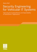 Cover: Security Engineering for Vehicular IT Systems - Vieweg+Teubner Verlag