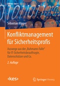 Cover: Konfliktmanagement f&uuml;r Sicherheitsprofis - Springer Vieweg