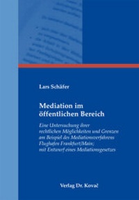 Abbildung von: Mediation im öffentlichen Bereich - Kovac, Dr. Verlag