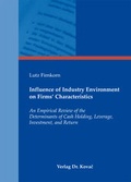 Cover: Influence of Industry Environment on Firms' Characteristics - Kovac, Dr. Verlag