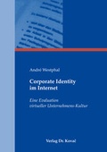 Cover: Corporate Identity im Internet - Kovac, Dr. Verlag