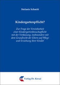 Abbildung von: Kindergartenpflicht? - Kovac, Dr. Verlag