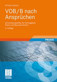 Abbildung von: VOB/B nach Ansprüchen - Vieweg+Teubner Verlag