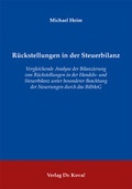Cover: R&uuml;ckstellungen in der Steuerbilanz - Kovac, Dr. Verlag