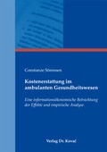 Cover: Kostenerstattung im ambulanten Gesundheitswesen - Kovac, Dr. Verlag