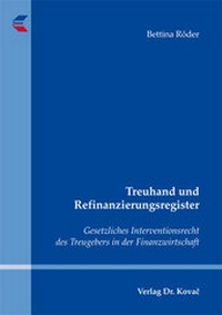 Abbildung von: Treuhand und Refinanzierungsregister - Kovac, Dr. Verlag