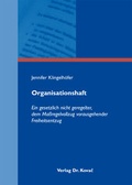 Bild: Organisationshaft - Kovac, Dr. Verlag