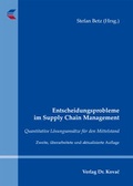 Cover: Entscheidungsprobleme im Supply Chain Management - Kovac, Dr. Verlag