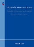 Cover: Historische Korrespondenzen - Kovac, Dr. Verlag