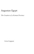 Cover: Augustan Egypt - Routledge