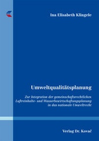 Abbildung von: Umweltqualitätsplanung - Kovac, Dr. Verlag