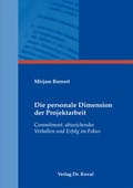 Cover: Die personale Dimension der Projektarbeit - Kovac, Dr. Verlag