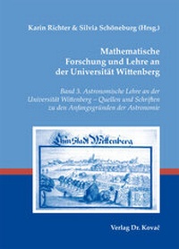 Abbildung von: Mathematische Forschung und Lehre an der Universität Wittenberg - Kovac, Dr. Verlag