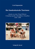 Cover: Der bundesdeutsche Tourismus - Kovac, Dr. Verlag