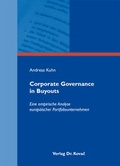 Cover: Corporate Governance in Buyouts - Kovac, Dr. Verlag