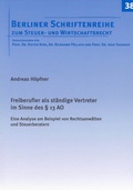 Cover: Freiberufler als st&auml;ndige Vertreter im Sinne des &sect; 13 AO - Shaker
