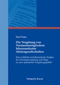 Abbildung von: Die Vergütung von Vorstandsmitgliedern börsennotierter Aktiengesellschaften - Kovac, Dr. Verlag