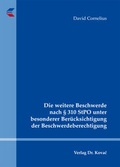 Cover: Die weitere Beschwerde nach &sect; 310 StPO unter besonderer Ber&uuml;cksichtigung der Beschwerdeberechtigung - Kovac, Dr. Verlag