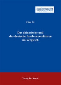 Abbildung von: Das chinesische und das deutsche Insolvenzverfahren im Vergleich - Kovac, Dr. Verlag