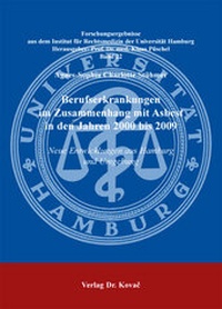 Abbildung von: Berufserkrankungen im Zusammenhang mit Asbest in den Jahren 2000 bis 2009 - Kovac, Dr. Verlag