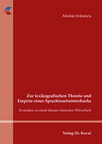 Abbildung von: Zur lexikografischen Theorie und Empirie eines Sprachinselwörterbuchs - Kovac, Dr. Verlag