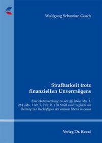 Abbildung von: Strafbarkeit trotz finanziellen Unvermögens - Kovac, Dr. Verlag